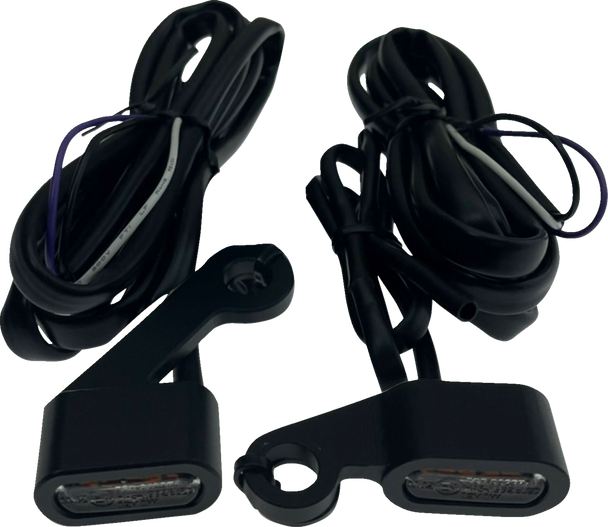 DRAG SPECIALTIES Marker Lights - Black - Clear Lens - '04-'13 XL L22-0236DMBME