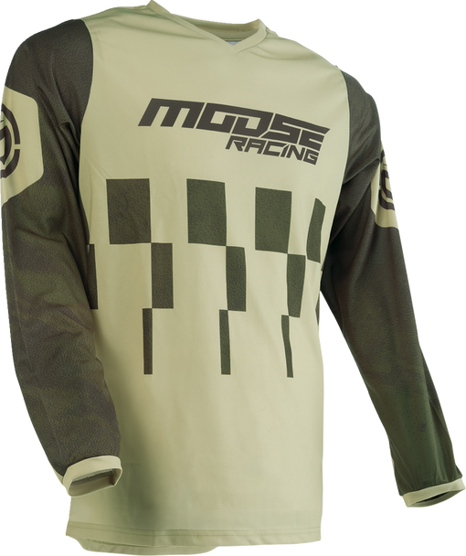 MOOSE RACING Qualifier Jersey - Green/Tan - 2XL 2910-7546