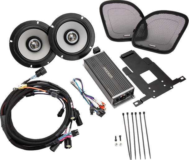 KICKER 6-1/2" Speaker/300 W Amplifier Kit - Road Glide 50HDR154