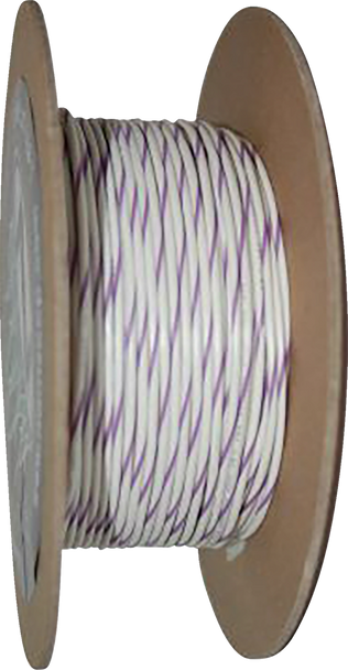 NAMZ 100' Wire Spool - 20 Gauge - White/Violet NWR-97-100-20