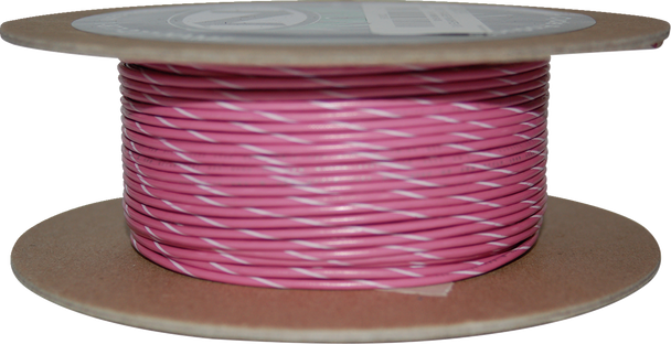 NAMZ 100' Wire Spool - 20 Gauge - Pink/White NWR-109-100-20