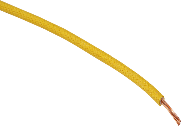 NAMZ 25' Cloth-Braided Wire Spool - 16 Gauge - Yellow NCBW-4