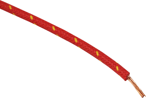 NAMZ 25' Cloth-Braided Wire Spool - 16 Gauge - Red/Yellow NCBW-24