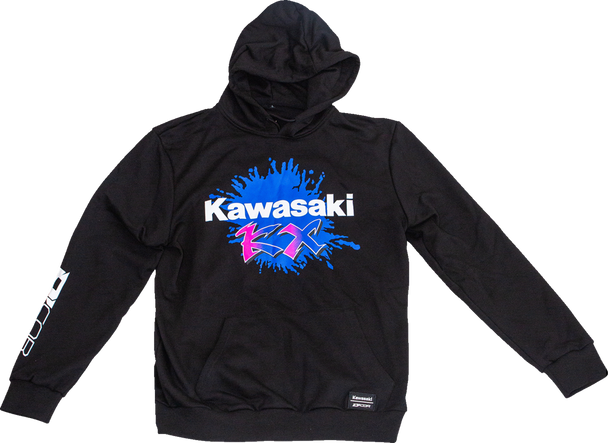 D'COR VISUALS Kawasaki Factory Sweatshirt - Black - XL 85-213-4