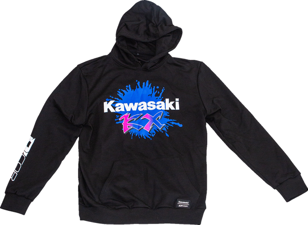 D'COR VISUALS Kawasaki Factory Sweatshirt - Black - Large 85-213-3