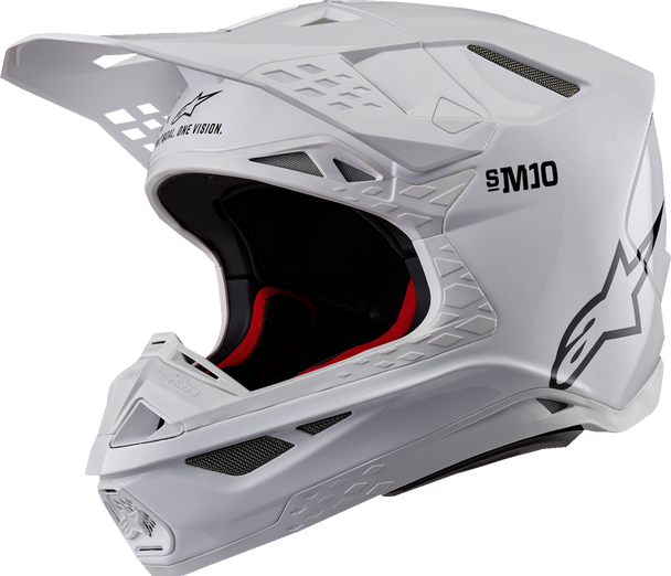 ALPINESTARS Supertech M10 Helmet - Solid - MIPS? - Gloss White - Medium 8300323-2180-M