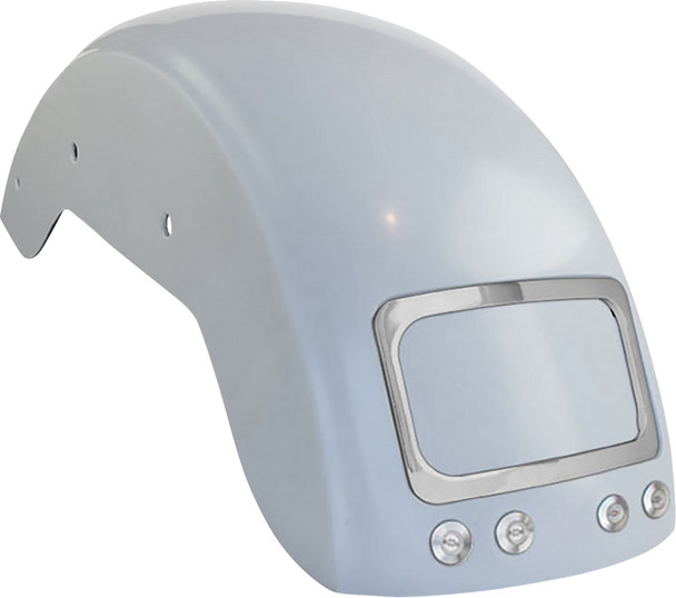 PAUL YAFFE BAGGER NATION The Fix Rear Fender - Chrome Frame Plate - With Thunder Bolts - M8 Softail? CRF-M8ST-LR-TB-C