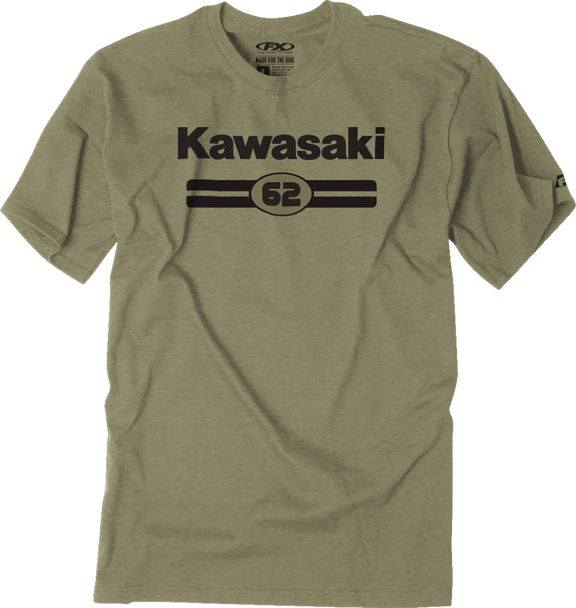 FACTORY EFFEX Kawasaki Sixty Two T-Shirt - Heather Olive - Medium 27-87122