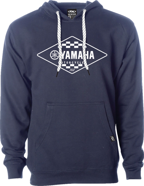 FACTORY EFFEX Yamaha Diamond Pullover Hoodie - Navy - Medium 27-88202