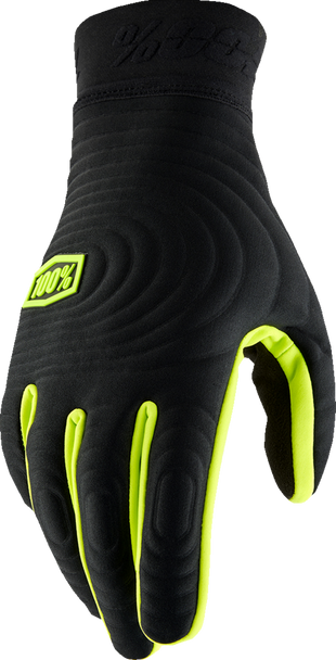 100% Brisker Xtreme Gloves - Black/Fluo Yellow - XL 10030-00004