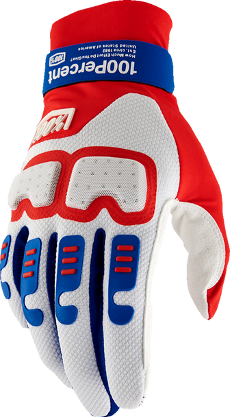 100% Langdale Gloves - Red/White/Blue - XL 10029-00009