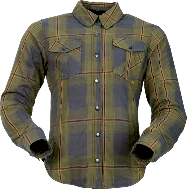 Z1R Women's Flannel Shirt - Olive - Small 3041-0685