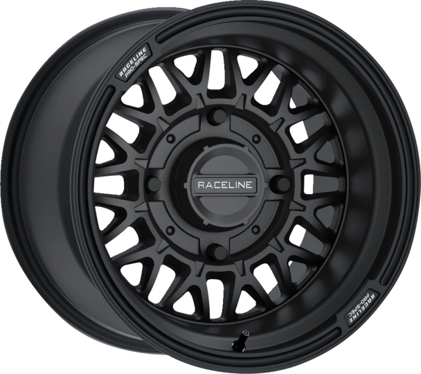 RACELINE WHEELS Wheel - Omega - Front/Rear - Black/Satin - 15x7 - 4/156 - 5+2 (+10 mm) A13B-57056+10