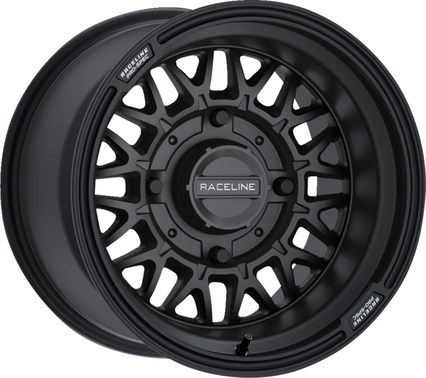 RACELINE WHEELS Wheel - Omega - Front/Rear - Black/Satin - 14x7 - 4/156 - 5+2 (+10 mm) A13B-47056+10