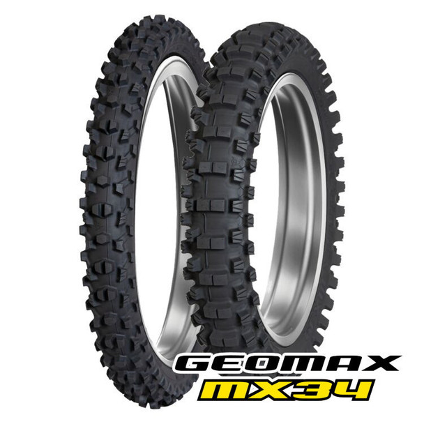 Dunlop MX34 120/90-18 80/100-21 Front Rear Tire Set Dirt Bike MX 34 Motorcycle