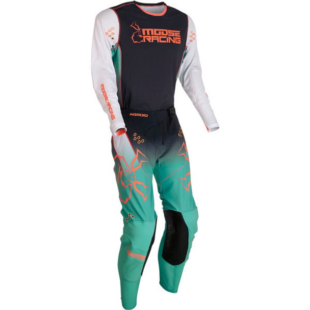 Riding Gear Combo Moose Racing Jersey Medium + Pant 32 (sizes: M/32) Agroid Teal