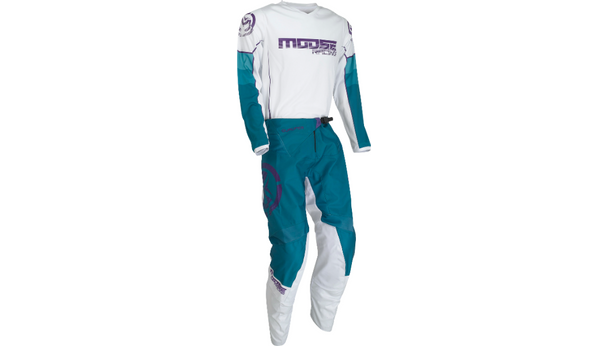 Riding Gear Combo Moose Racing Jersey Large + Pant 34 (sizes: L/34) Qualifier WH