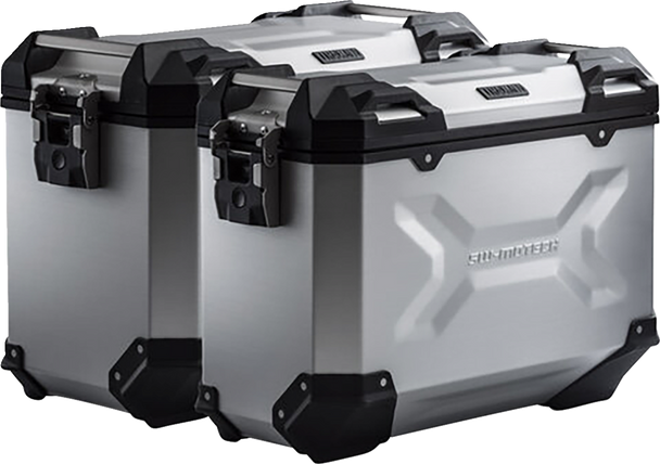 SW-MOTECH TRAX ADV Aluminum Case System - Silver - Honda Africa Twin '16-'17 KFT.01.622.70001/S