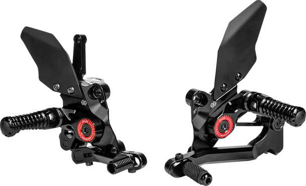 GILLES TOOLING MUE2 Rearset - Black - Suzuki MUE2-S03-B