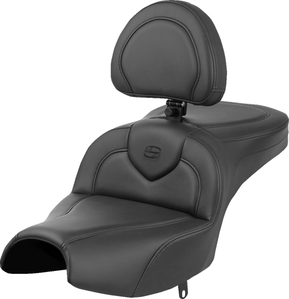SADDLEMEN Roadsofa* Seat - With Backrest - Black - Indian Pursuit '22-'24 I22-02-187BR