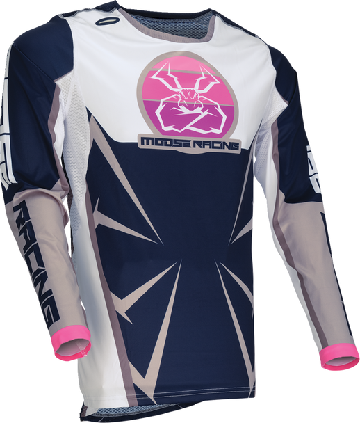 MOOSE RACING Agroid Jersey - Navy/White - Medium 2910-8139