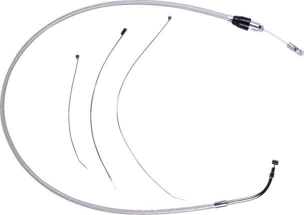 MAGNUM SHIELDING Polished Stainless Quick Connect Upper Clutch Cable 52394HE MAGNUM SHIELDING Polished Stainless Quick Connect Upper Clutch Cable 52394HE