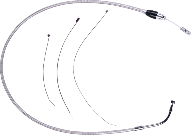 MAGNUM SHIELDING Polished Stainless Quick Connect Upper Clutch Cable 52392HE