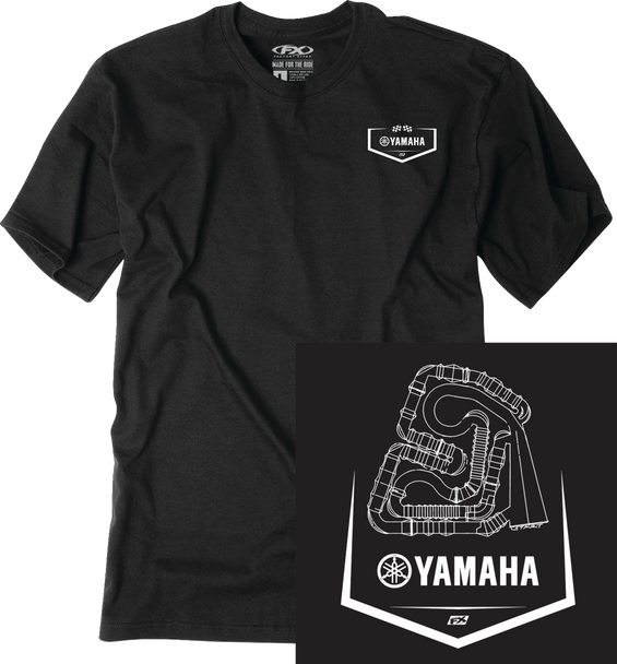 FACTORY EFFEX Yamaha Track T-Shirt - Black - Large 28-87204