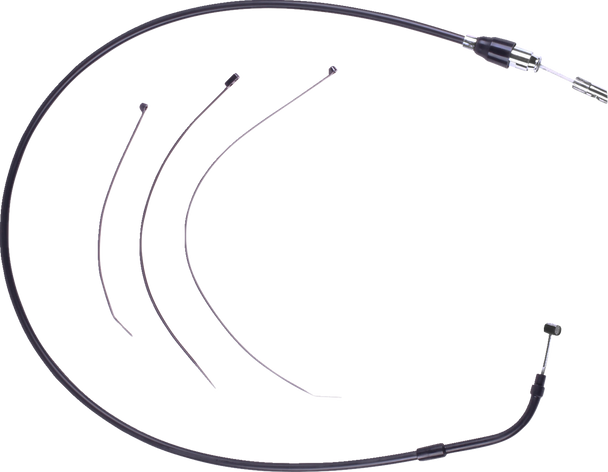 DRAG SPECIALTIES Quick Connect Clutch Cable - Upper - Black/Chrome 4323904HE