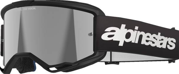 ALPINESTARS GOGGLES Vision 3 Goggle - Wordmark - Black - Silver Mirror 5103225-1456