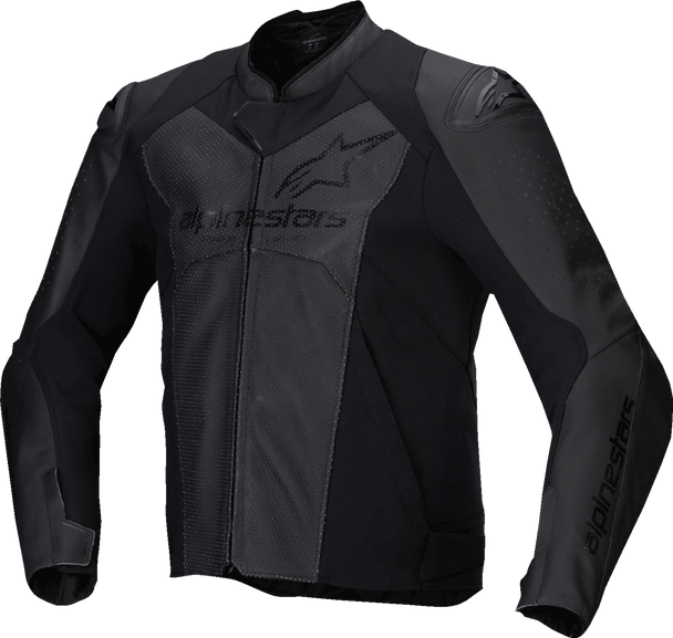 ALPINESTARS Faster v3 Airflow Leather Jacket - Black/Black - US 52 / EU 62 3103625-1100-62