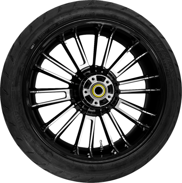 COASTAL MOTO Atlantic Rear Wheel - Black Cut (18") | Dunlop Tire (180/55B18) PKG-ATL185BC-ABST