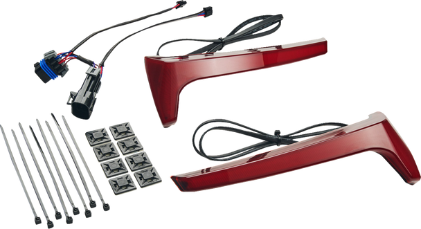 CIRO Saddlebag Lights - Red Lens - Red Turn Signal - Indian 4R110