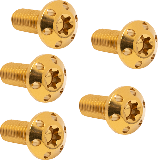 ARLEN NESS Bolt Kit - Holeshot/Brake Rotor/Rear - Hub Mount - Gold - 3/8"-16 x 1" - 5 Pack 300-911