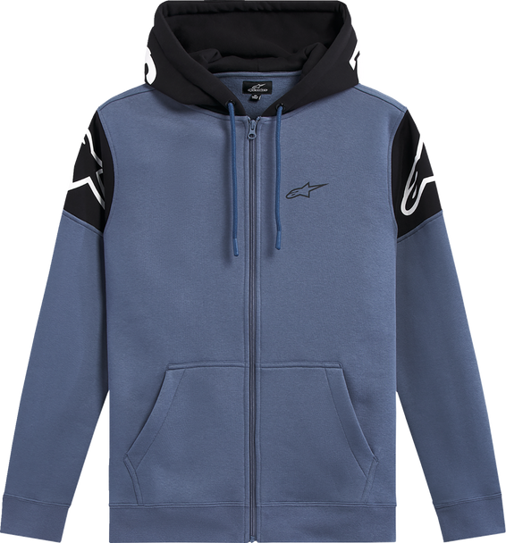 ALPINESTARS Velocity Zip Hoodie - Slate Blue/Black - Large 1244-53130-1101-L