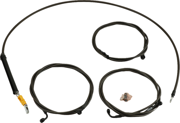 LA CHOPPERS Handlebar Cable/Brake Line Kit - 15" - 17" Ape Hanger Handlebars - Midnight LA-8059KT-16M