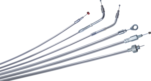 BARNETT High-Efficiency Stainless Steel Clutch Cable for Harley-Davidson - +6" 102-30-10067-6