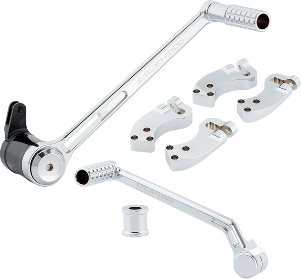 ARLEN NESS Extended Foot Control Kit - 3" - Chrome 410-037