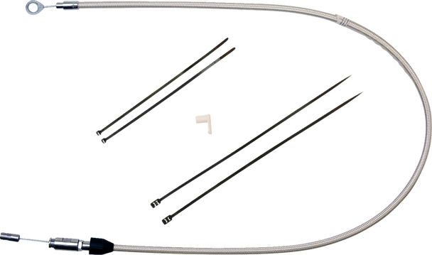 MAGNUM SHIELDING Polished Stainless Quick Connect Upper Clutch Cable 523401HE