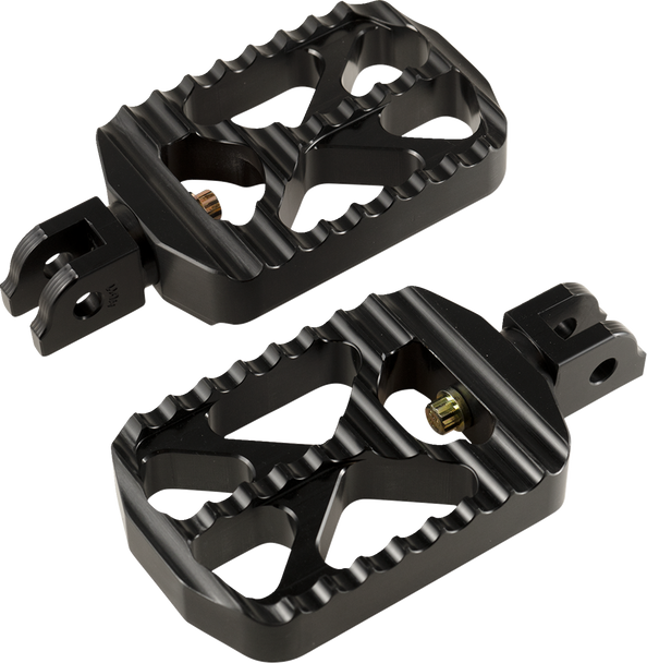 JOKER MACHINE Bear Claw Footpegs - Black - Harley-Davidson 08-646-6B