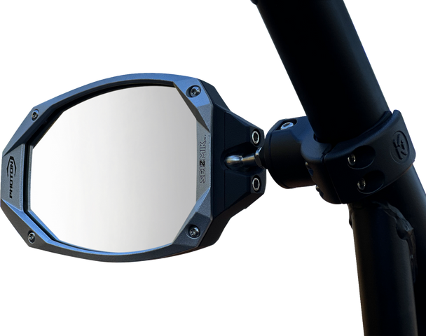 SEIZMIK Mirrors - Photon - Side View - Oval - Black/Blue - 1.75"/2" ROPS - Pair 56-18112