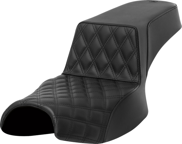 SADDLEMEN Step-Up Seat - Front Lattice Stitch - Extended Reach - Challenger '20-'24 I20-06E-172