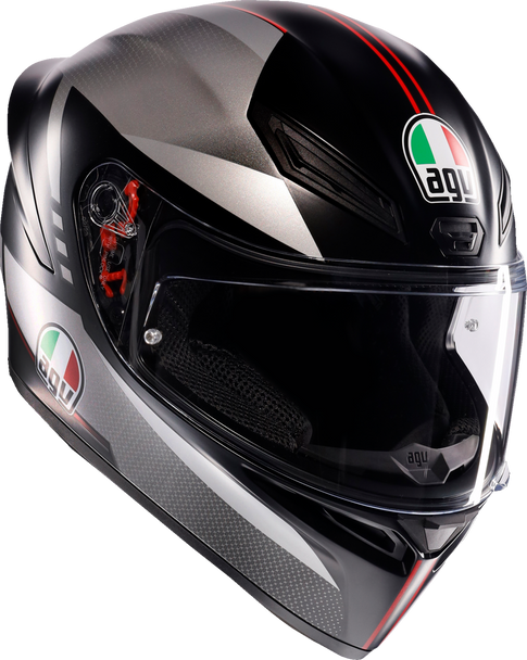 AGV K1 S Helmet - Lap - Matte Black/Gray/Red - Large 2118394003-034-L