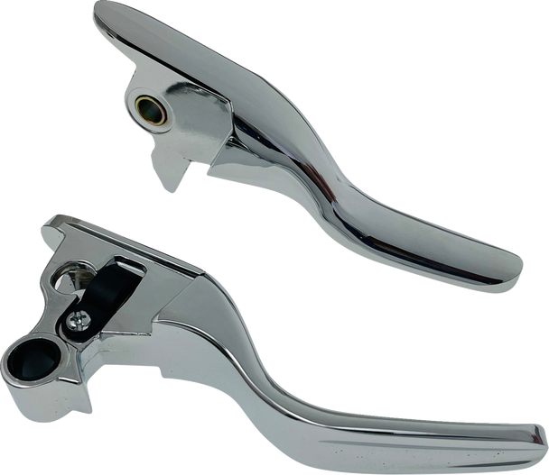 DRAG SPECIALTIES Lever Set - Short - Chrome H07-0593S