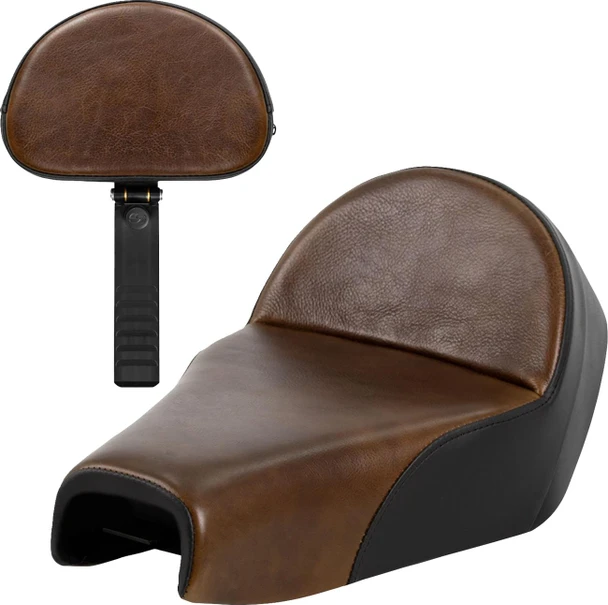  SADDLEMEN Lariat Solo Seat - Distressed Leather - 4.5 Gal Tank - XL '04-'22 807-03B-0041 