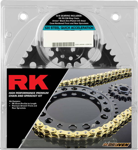 RK Chain and Sprocket Kit - Quick Acceleration - YZF-R7 - Natural 4068-159P