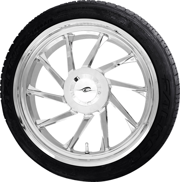 COASTAL MOTO Hurricane 3D Rear Left Wheel - Chrome (18") | Falken Tire (215/45ZR18) PKG-HURL-187T-CH