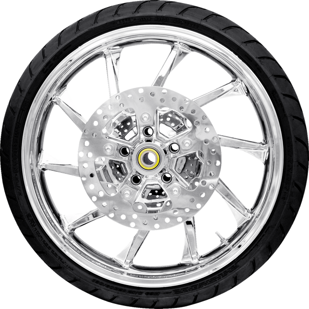 COASTAL MOTO Hurricane Front Wheel - Chrome (21") | Rotors (11.8") | Dunlop Tire (130/60B21) PKG-HUR213CH-ABST