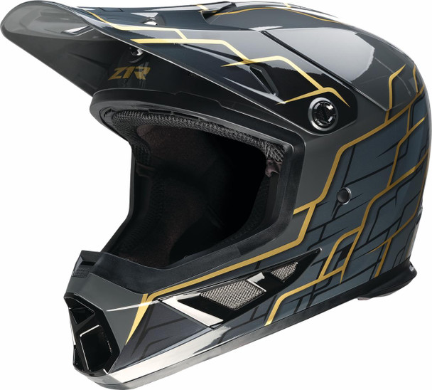  Z1R Rise 2.0 Helmet - Hyacinth - Black/Gold - Small 0110-8626 