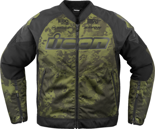 ICON Overlord3* Magnacross Jacket - Green - Large 2820-6720